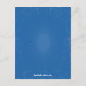 Rock Star Bar Mitzvah Reply Card in Blue RSVP Kaartje (Achterkant)