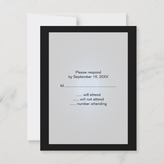 Rock Star Bar Mitzvah RSVP Reply Black Silver (Achterkant)