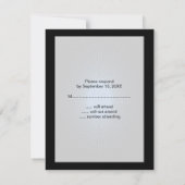 Rock Star Bar Mitzvah RSVP Reply Black Silver Kaartje (Achterkant)