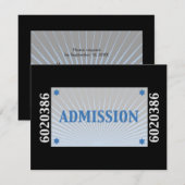 Rock Star Bar Mitzvah RSVP Reply Card Black Silver (Voorkant / Achterkant)