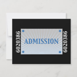 Rock Star Bar Mitzvah RSVP Reply Card Black Silver Kaartje