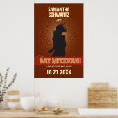 Rock Star Bat Mitswa Poster in het bruin (Keuken)