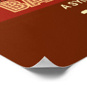 Rock Star Bat Mitswa Poster in het bruin (Hoek)