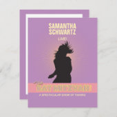 Rock Star Bat Mitzvah Hartelijk dank voor Paarse r Bedankkaart (Voorkant / Achterkant)