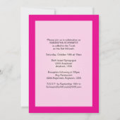 Rock Star Bat Mitzvah Invitation in Hot Pink Kaart (Achterkant)