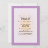 Rock Star Bat Mitzvah Invitation-Paars Pink Kaart (Achterkant)