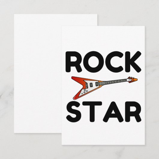 Rock Star Bedankkaart (Voorkant / Achterkant)