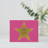 Rock Star Birthday Bedankt voor Briefkaart Pink Go (Staand voorkant)