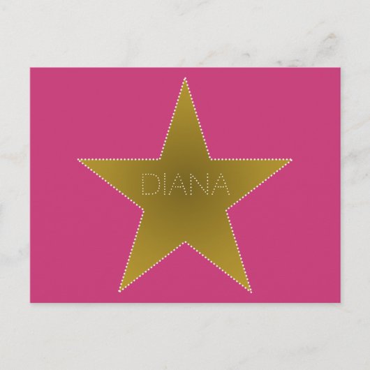 Rock Star Birthday Bedankt voor Briefkaart Pink Go (Voorkant)