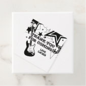 Rock Star Birthday Guitar black and white stars Bedankjes Labels (In situ)