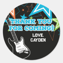 Rock Star Birthday Guitar blue oranje