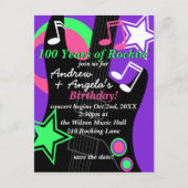 Rock Star Birthday Invitation Briefkaart (Voorkant)