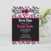 Rock Star Birthday Kaart (Staand voorkant)