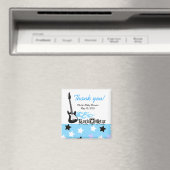 ROCK STAR Blauw Baby shower Favor Magnet (Insitu (Vaatwasser))