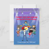 Rock Star Boy Band Verjaardagsfeest Bedankkaart (Voorkant)
