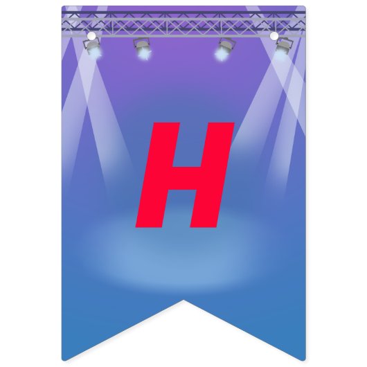 Rock Star Boy Band Verjaardagsfeest Vlaggetjes (Tweede vlag)