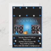 Rock Star Boy Birthday Invitation Kaart (Voorkant)