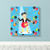 Rock Star Boy verjaarfeestje Canvas Afdruk (Insitu (Houten vloer))