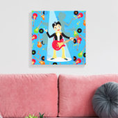 Rock Star Boy verjaarfeestje Canvas Afdruk (Insitu (Woonkamer))