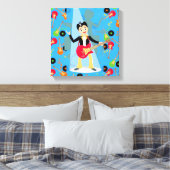 Rock Star Boy verjaarfeestje Canvas Afdruk (Insitu (Slaapkamer))