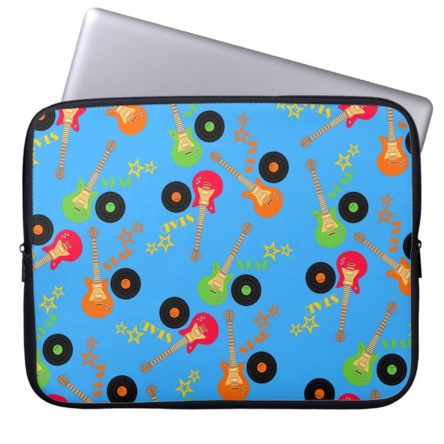 Rock Star Boy verjaarfeestje Laptop Sleeve (Voorkant)