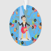Rock Star Boy verjaarfeestje Ornament (voorkant)