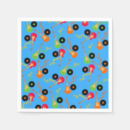 Rock Star Boy verjaarfeestje Servet (Voorkant)