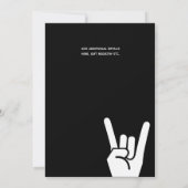 ROCK STAR BOYS Baby shower Red Black Modern Guitar Kaart (Achterkant)