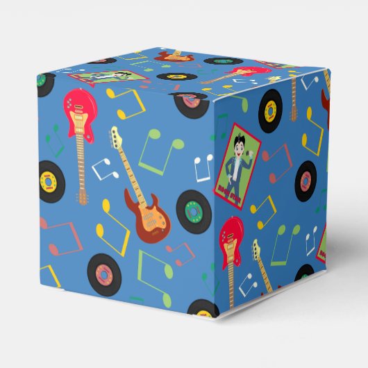 Rock Star Boys Band Verjaardagsfeest Bedankdoosjes (Achterkant)