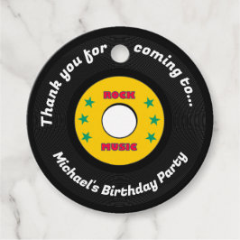 Rock Star Boys Band Verjaardagsfeest Bedankjes Labels