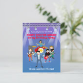 Rock Star Boys Band Verjaardagsfeest Briefkaart (Staand voorkant)