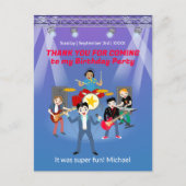 Rock Star Boys Band Verjaardagsfeest Briefkaart (Voorkant)