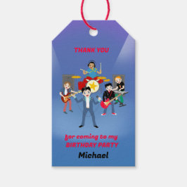 Rock Star Boys Band Verjaardagsfeest Cadeaulabel