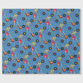 Rock Star Boys Band Verjaardagsfeest Cadeaupapier (Vlak)