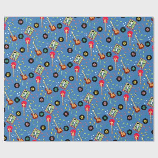 Rock Star Boys Band Verjaardagsfeest Cadeaupapier (Vlak)