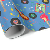 Rock Star Boys Band Verjaardagsfeest Cadeaupapier (Rol Hoek)