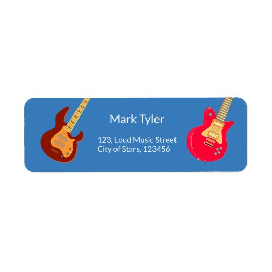 Rock Star Boys Band Verjaardagsfeest Etiket (Voorkant)