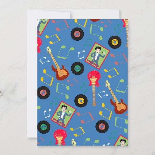Rock Star Boys Band Verjaardagsfeest Kaart (Achterkant)