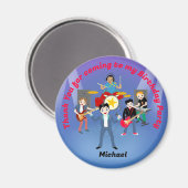 Rock Star Boys Band Verjaardagsfeest Magneet (Voorkant / Achterkant)