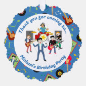 Rock Star Boys Band Verjaardagsfeest Ornament Kaart (Voorkant)