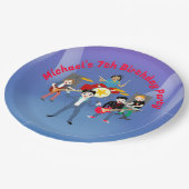 Rock Star Boys Band Verjaardagsfeest Papieren Bordje (Gekanteld)