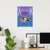 Rock Star Boys Band Verjaardagsfeest Poster (Thuiskantoor)