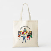 Rock Star Boys Band Verjaardagsfeest Tote Bag (Achterkant)