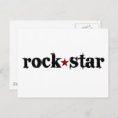 Rock Star Briefkaart (Voorkant / Achterkant)