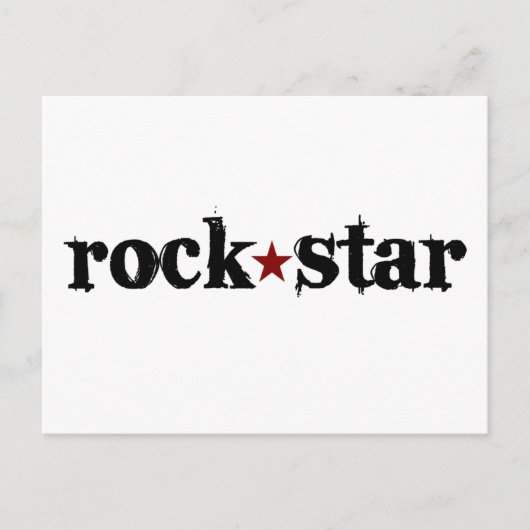Rock Star Briefkaart (Voorkant)