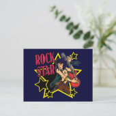 ROCK STAR BRIEFKAART (Staand voorkant)