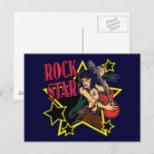 ROCK STAR BRIEFKAART (Voorkant / Achterkant)