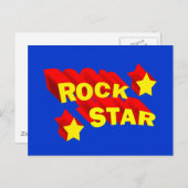 Rock Star Briefkaart (Voorkant / Achterkant)
