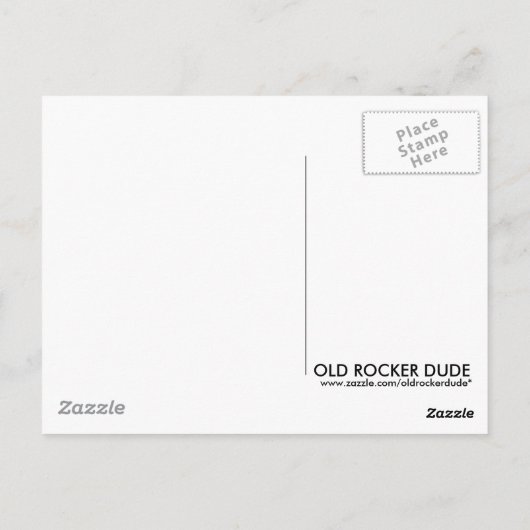 Rock Star Briefkaart (Achterkant)