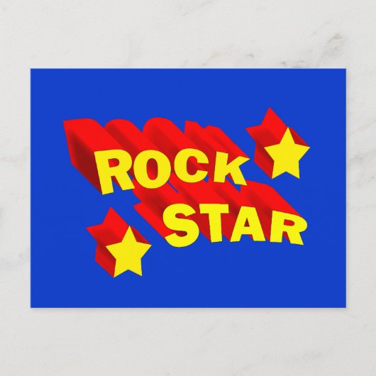 Rock Star Briefkaart (Voorkant)